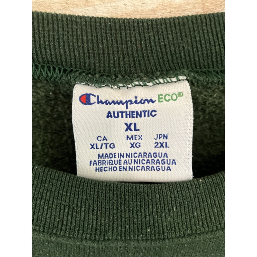 Champion UAB Blazers Eco Fleece Sweatshirt Mens XL Green Crewneck Pullover - Picture 2 of 6